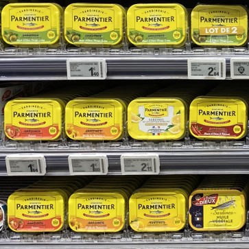 Kit EASYPUSH pour Conserve de poisson - 1 élément - 10 niveaux - Lg 1330 x 500 mm