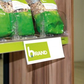 Supports de stop-rayons à glisser dans porte-étiquette papier